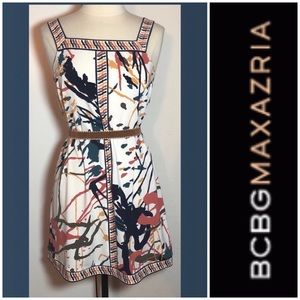 BCBGMAXAZRIA Abstract Print Dress